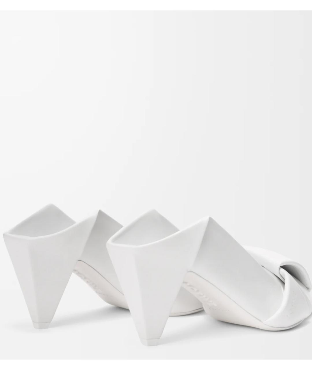 LOEWE Белые кожаные туфли, фото 4