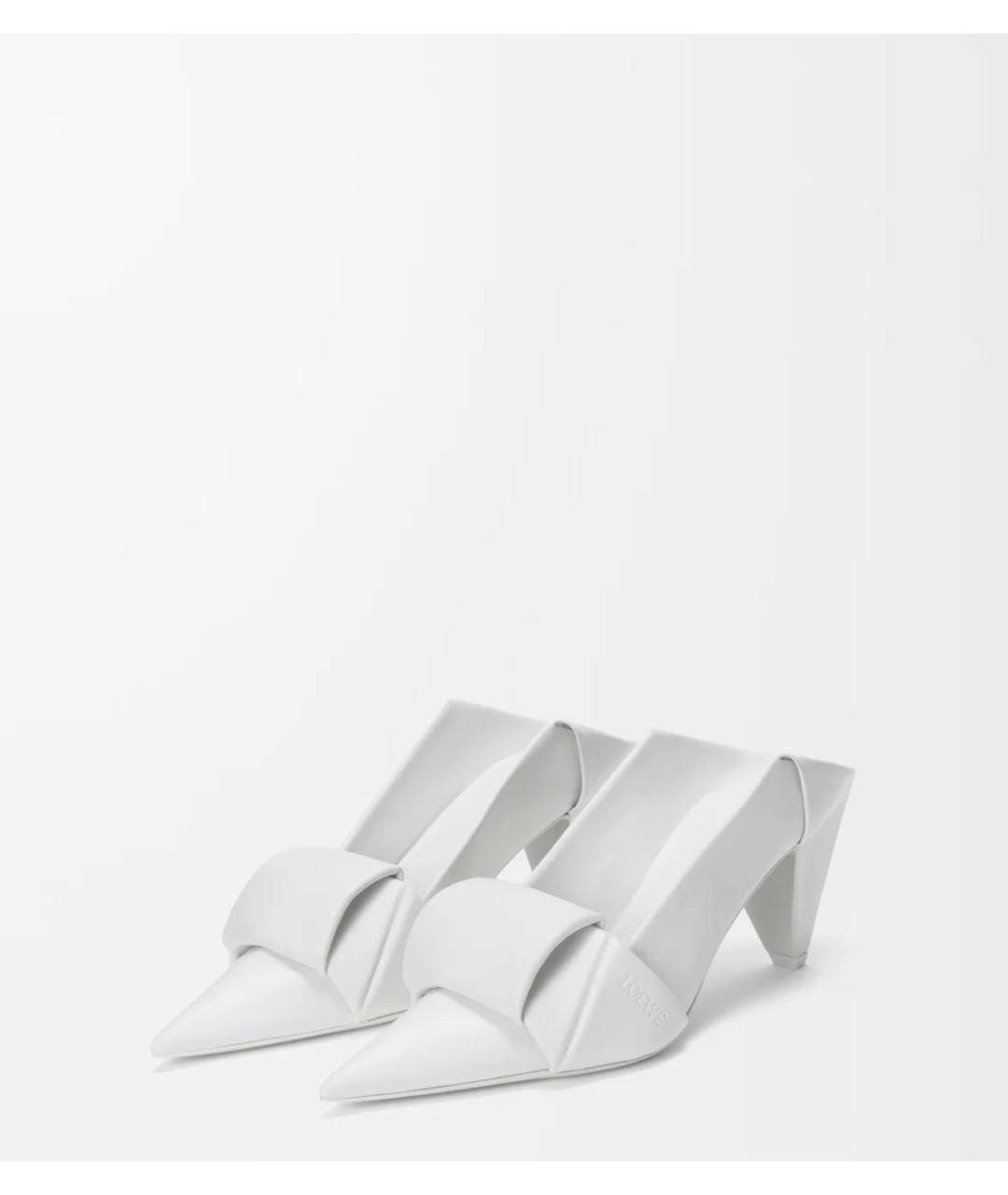 LOEWE Белые кожаные туфли, фото 2
