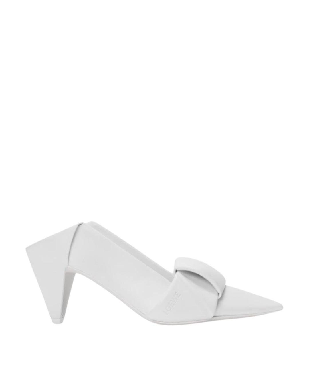 LOEWE Белые кожаные туфли, фото 1