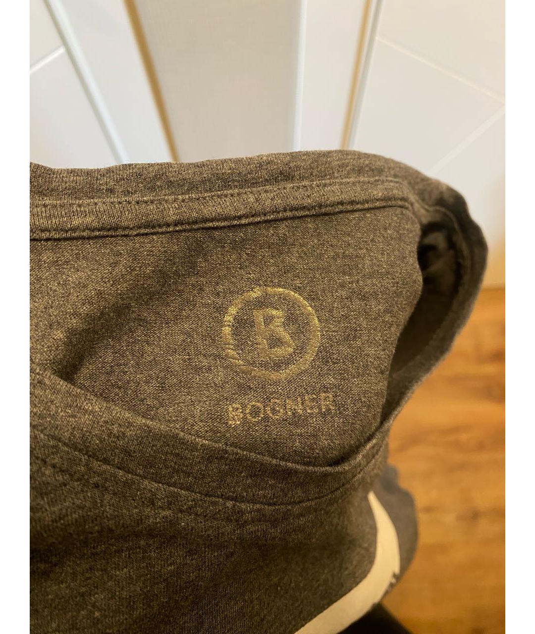 BOGNER Серая хлопко-эластановая футболка, фото 6