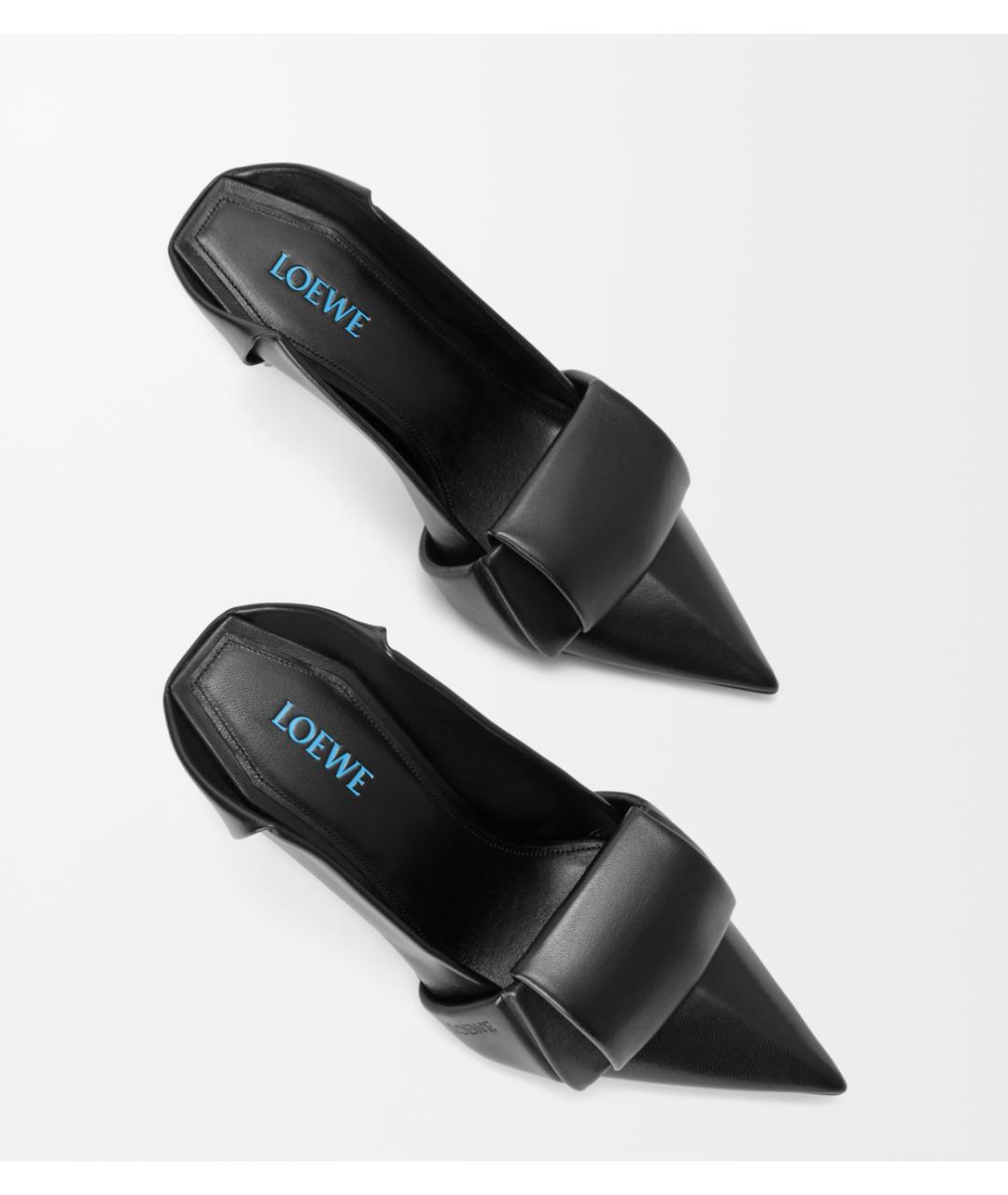 LOEWE Черные кожаные туфли, фото 3