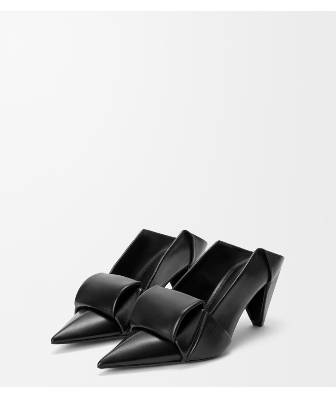 LOEWE Черные кожаные туфли, фото 2