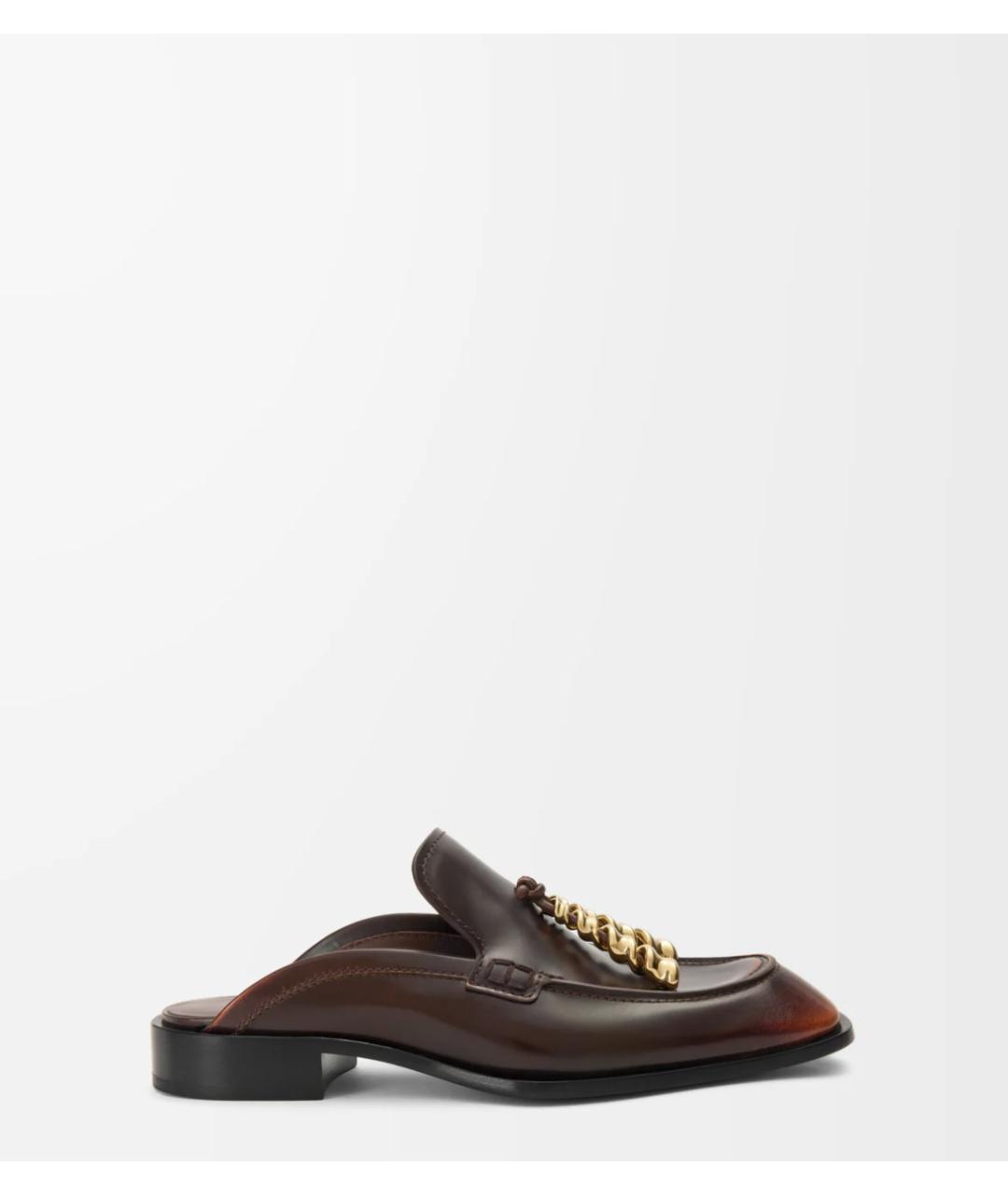 LOEWE Коричневые кожаные лоферы, фото 5