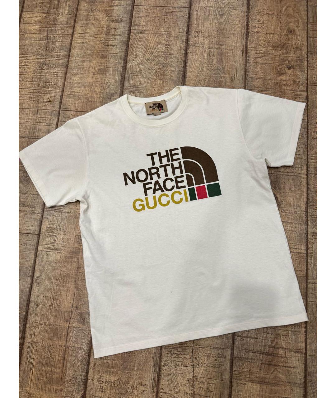 GUCCI Бежевая хлопковая футболка, фото 4