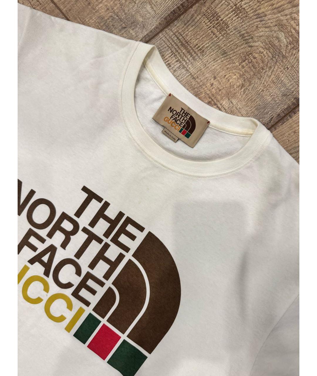 GUCCI Бежевая хлопковая футболка, фото 3