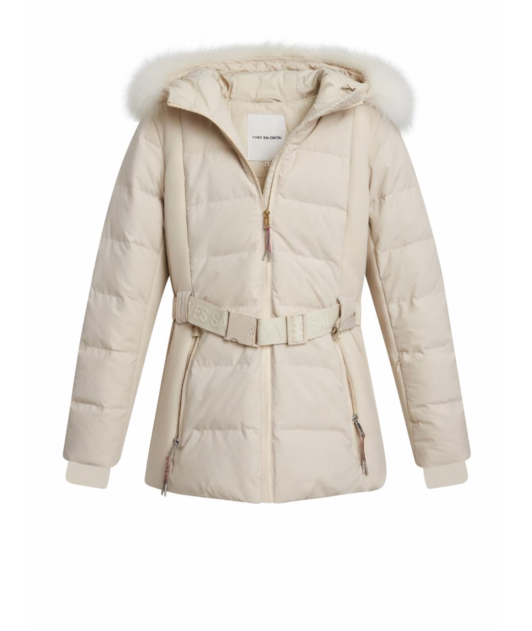YVES SALOMON Белая меховая куртка, фото 1