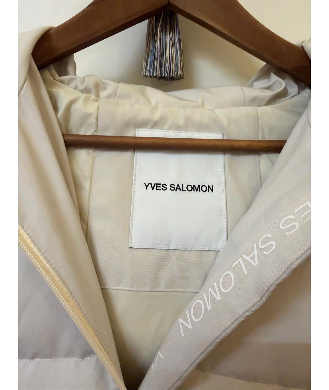 YVES SALOMON Белая меховая куртка, фото 3