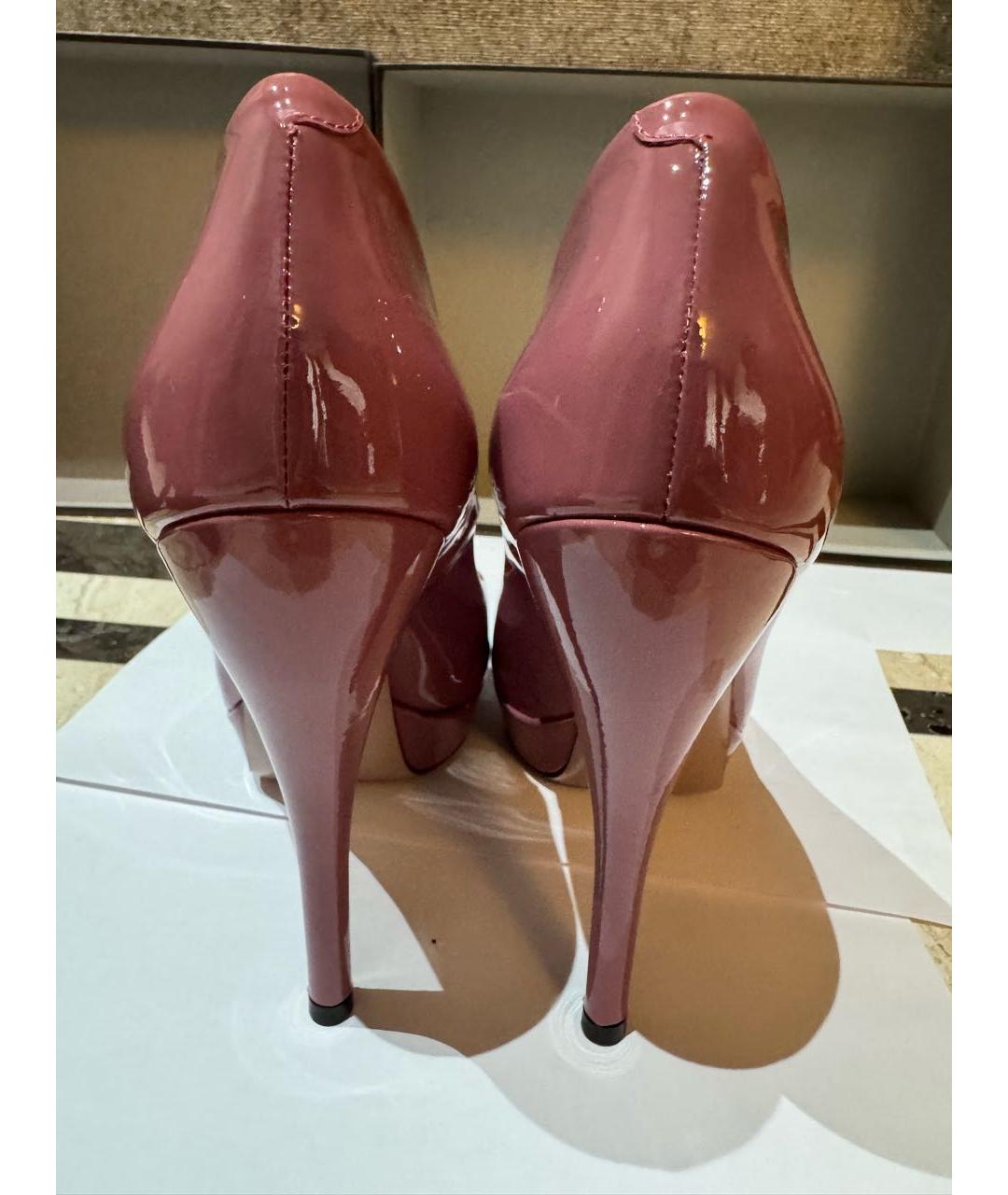 GUCCI Розовые туфли из лакированной кожи, фото 4