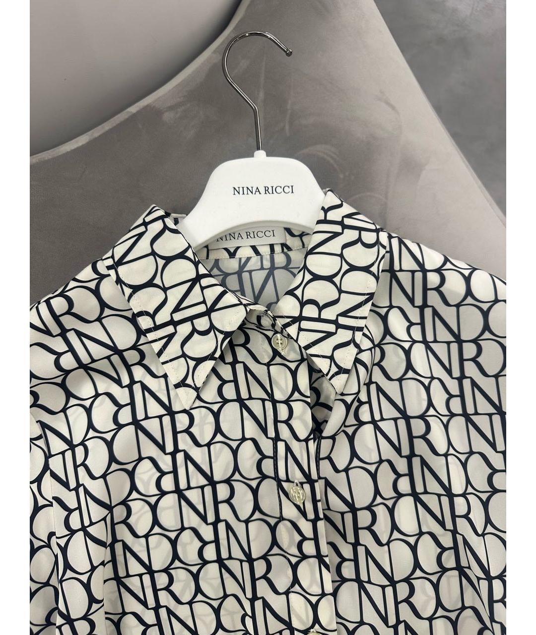 NINA RICCI Белая хлопковая блузы, фото 2