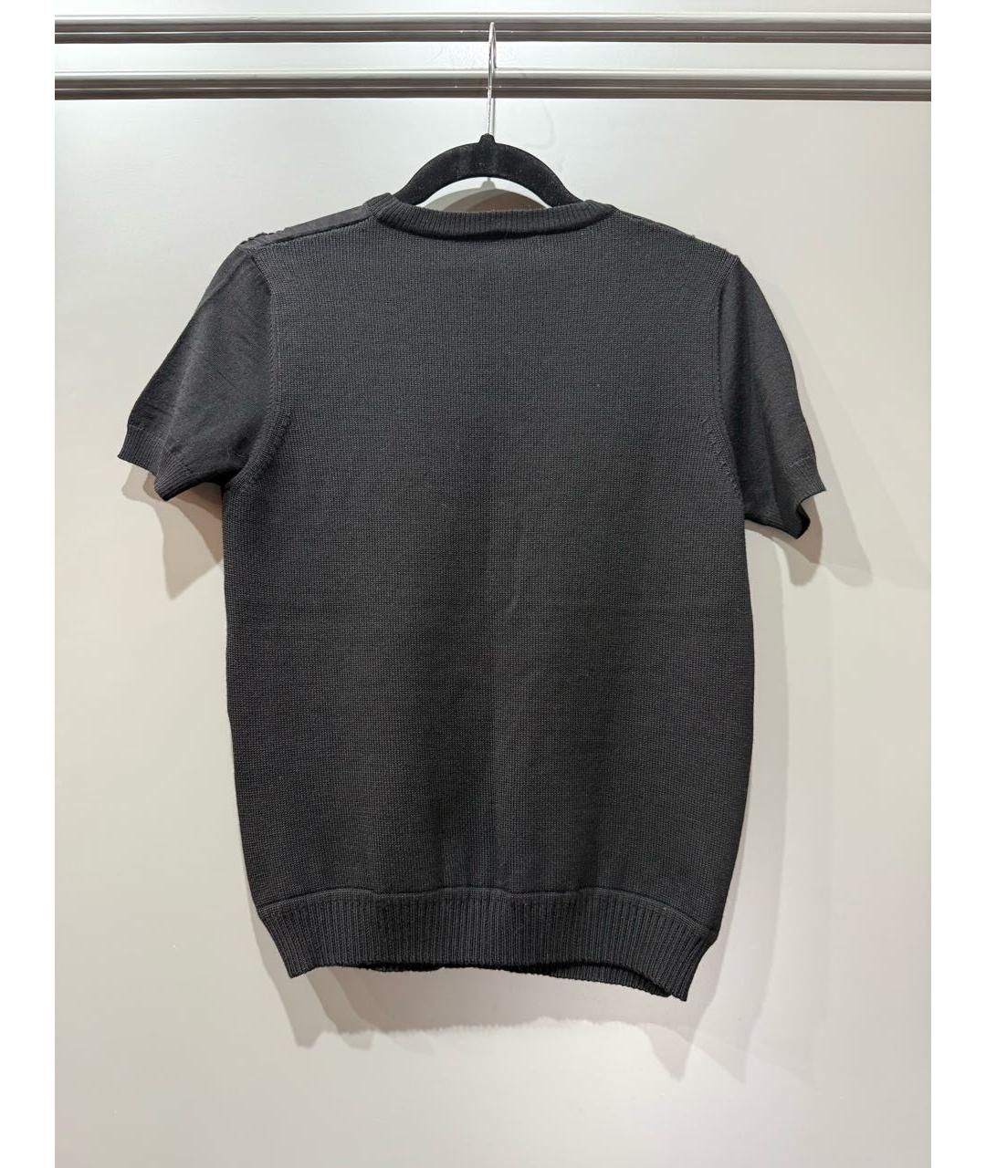 FERRAGAMO Черная шерстяная блузы, фото 2