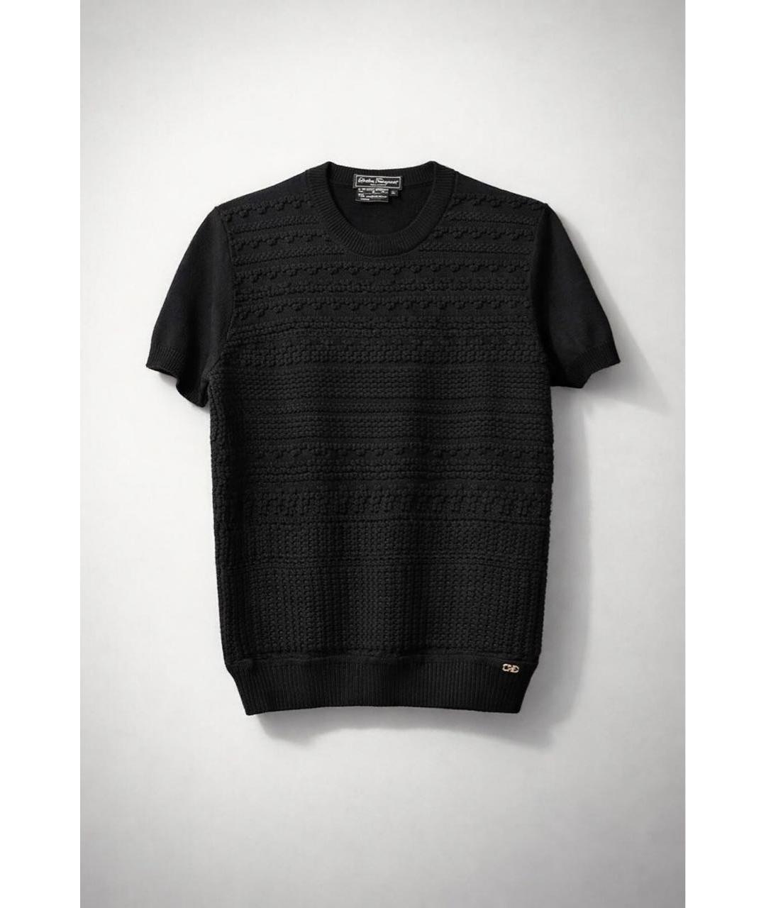 FERRAGAMO Черная шерстяная блузы, фото 7