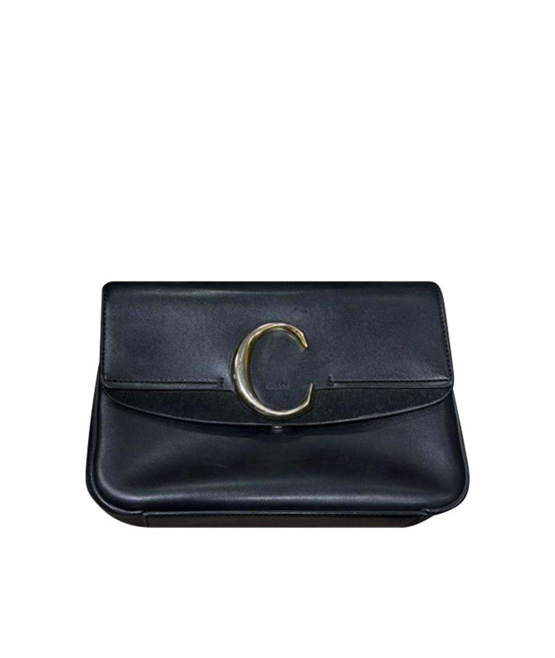 CHLOE Черная кожаная сумка через плечо, фото 1