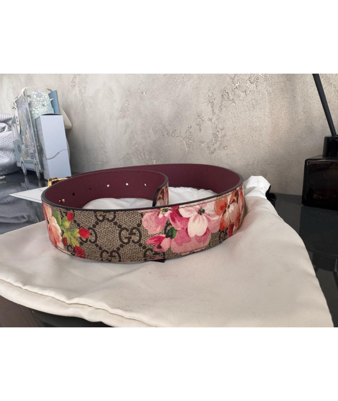 GUCCI Розовый кожаный ремень, фото 3