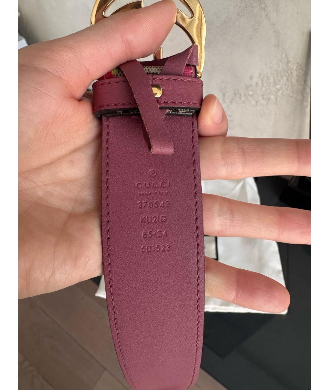 GUCCI Розовый кожаный ремень, фото 5