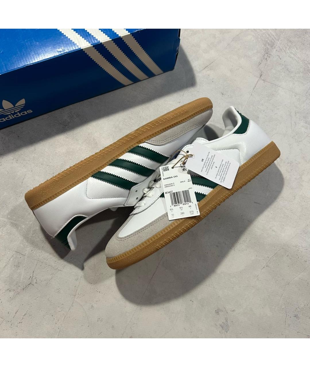 ADIDAS Белые кожаные низкие кроссовки / кеды, фото 3