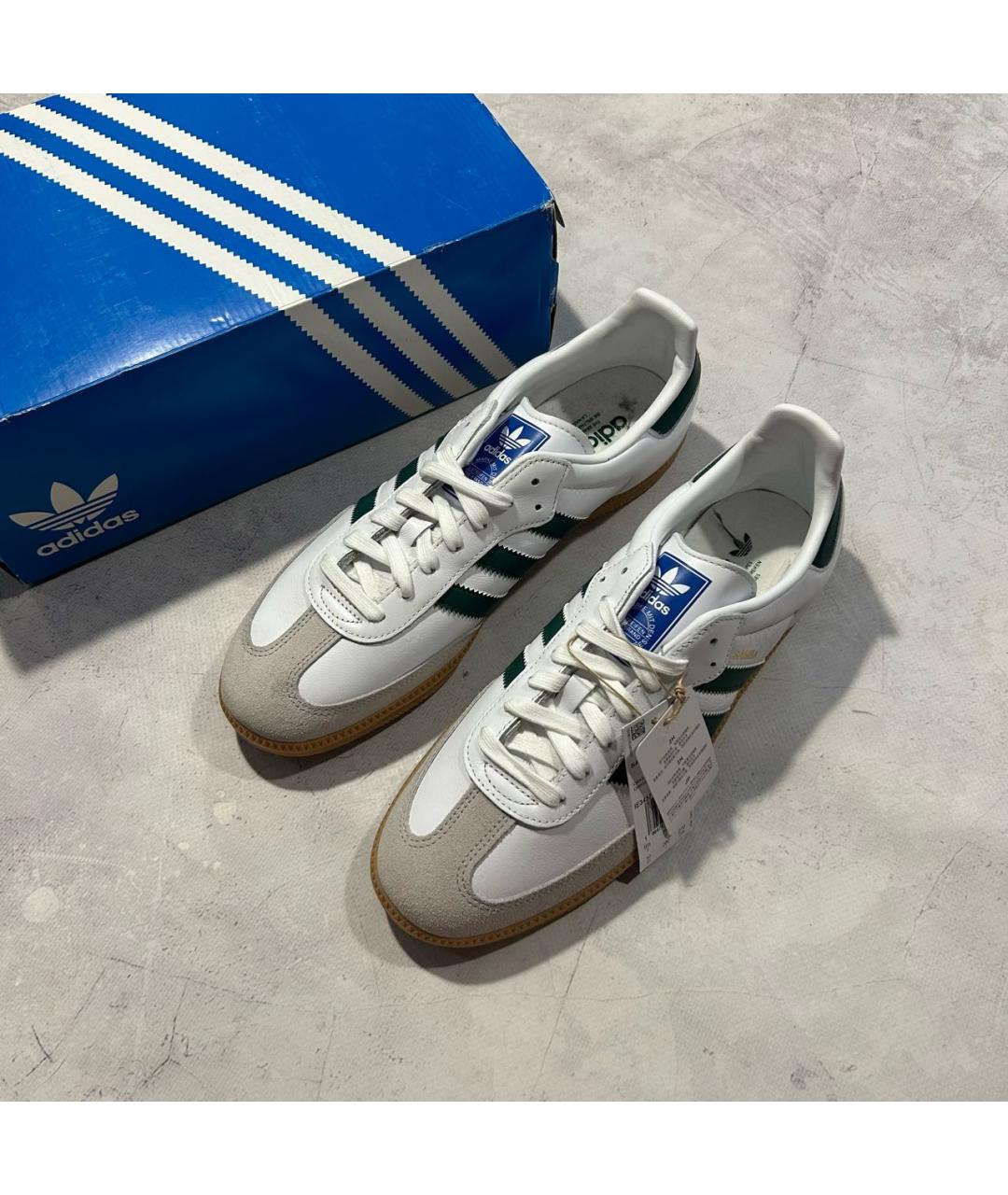 ADIDAS Белые кожаные низкие кроссовки / кеды, фото 2