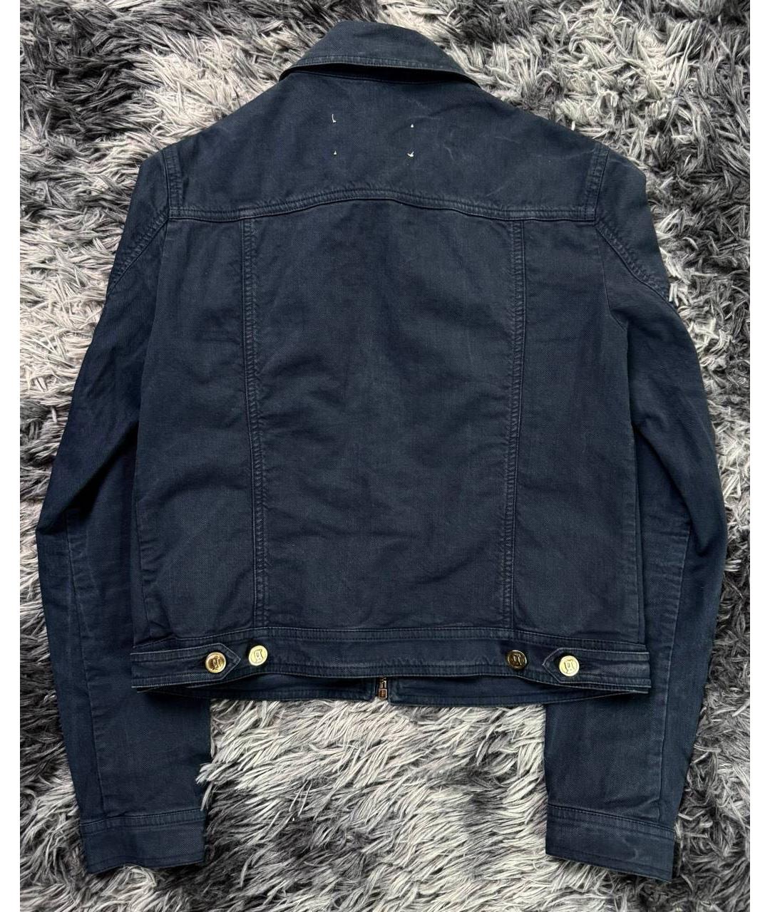 JOHN GALLIANO Темно-синяя хлопковая куртка, фото 2