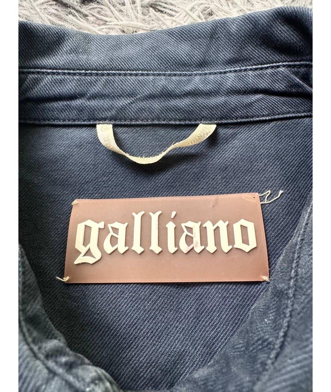 JOHN GALLIANO Темно-синяя хлопковая куртка, фото 6