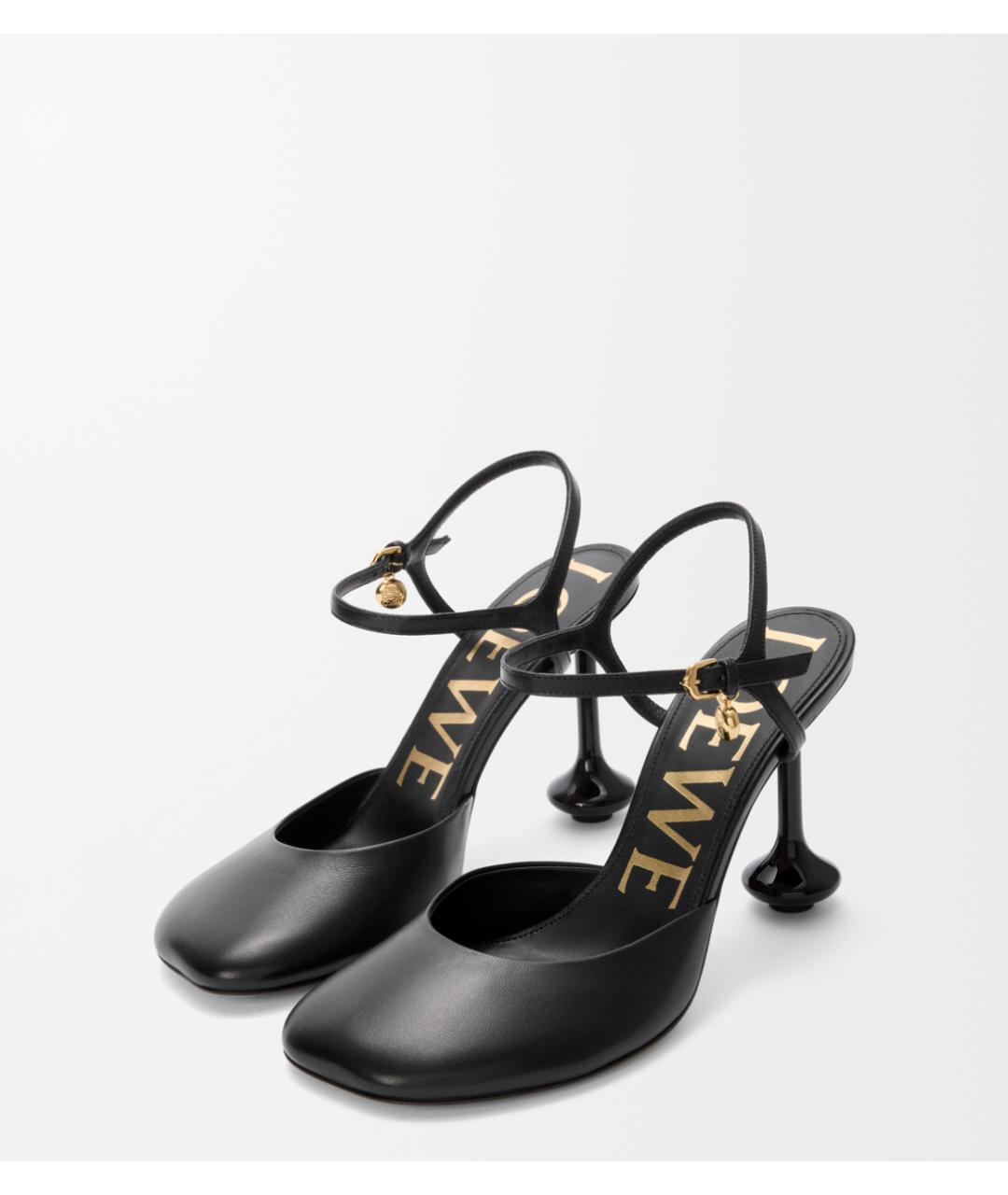 LOEWE Черные кожаные туфли, фото 2