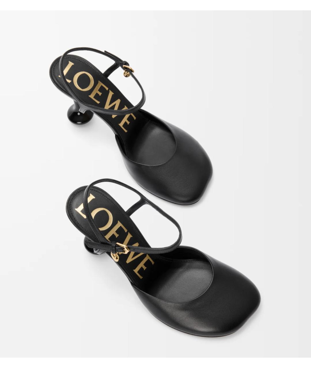 LOEWE Черные кожаные туфли, фото 3