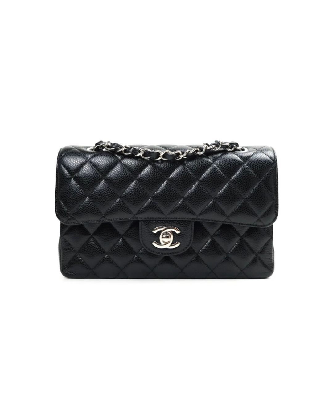 CHANEL Черная кожаная сумка через плечо, фото 6
