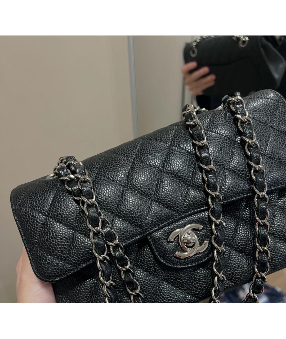 CHANEL Черная кожаная сумка через плечо, фото 4