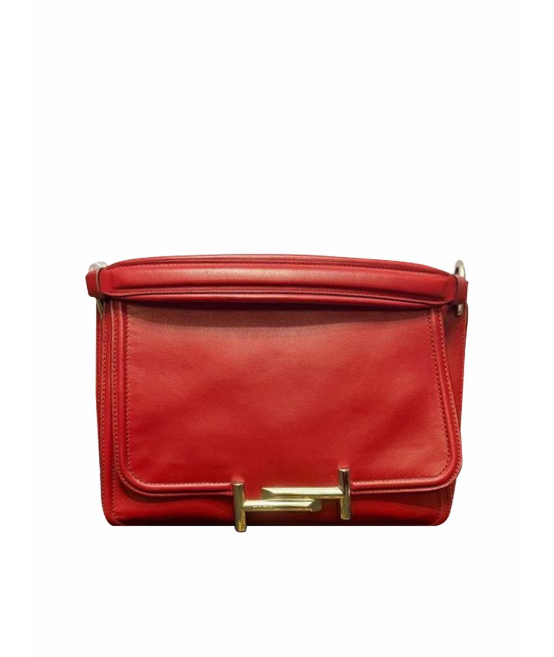 TOD'S Бордовая кожаная сумка через плечо, фото 1