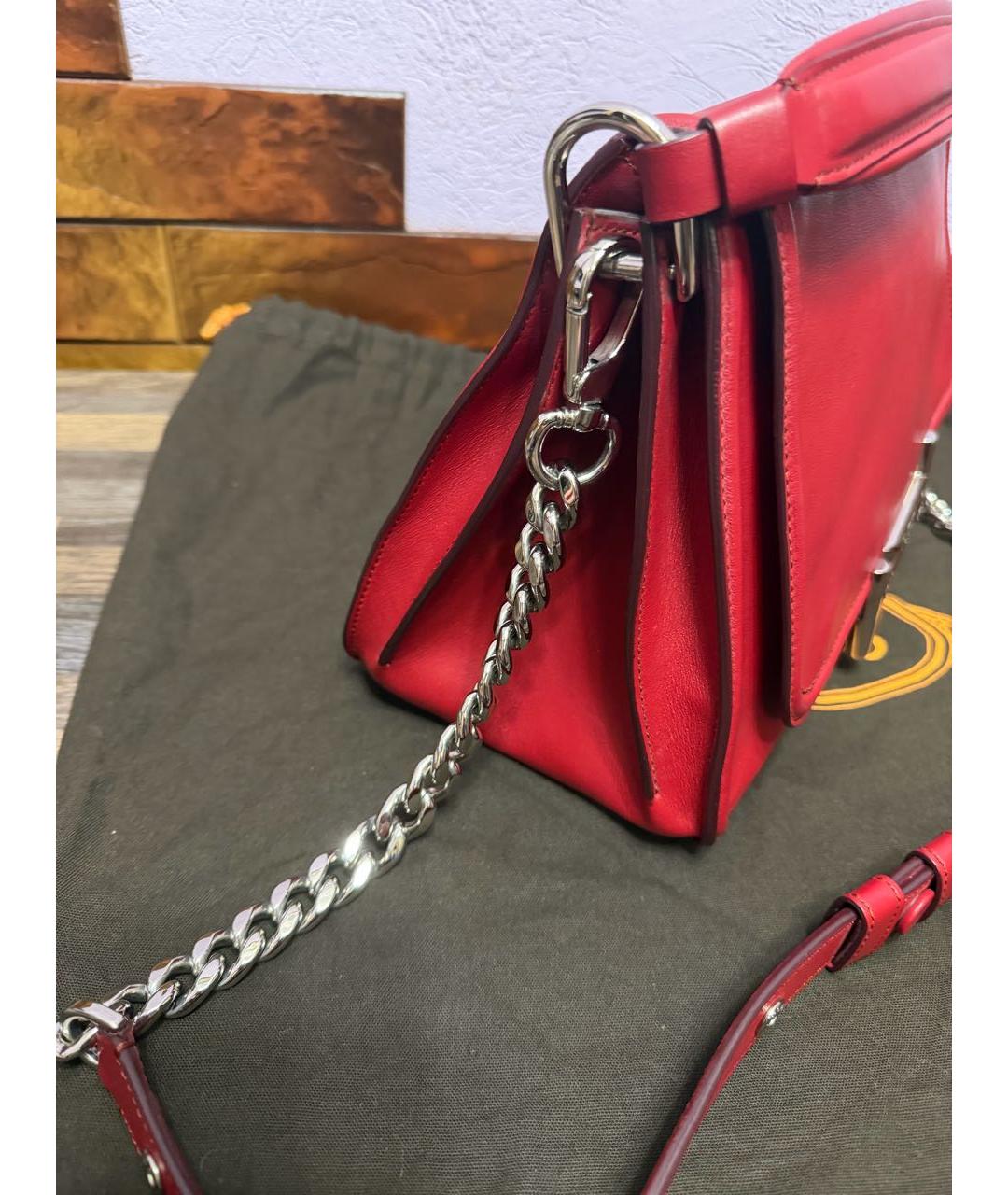 TOD'S Бордовая кожаная сумка через плечо, фото 2