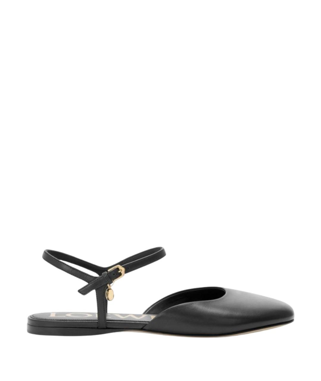 LOEWE Черные кожаные балетки, фото 1