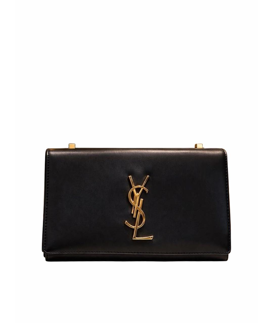 SAINT LAURENT Черная кожаная сумка через плечо, фото 1