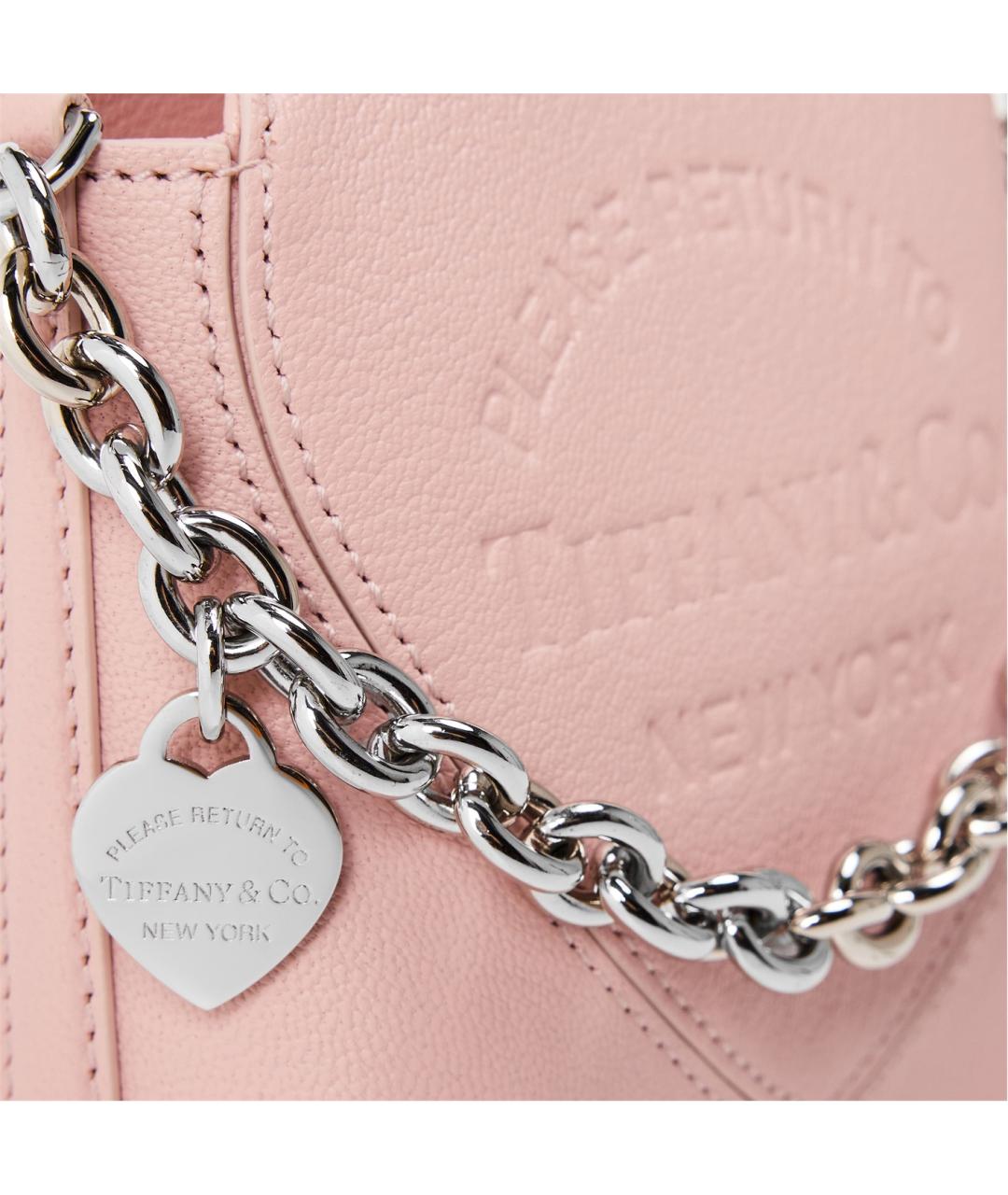 TIFFANY&CO Розовая кожаная сумка тоут, фото 3