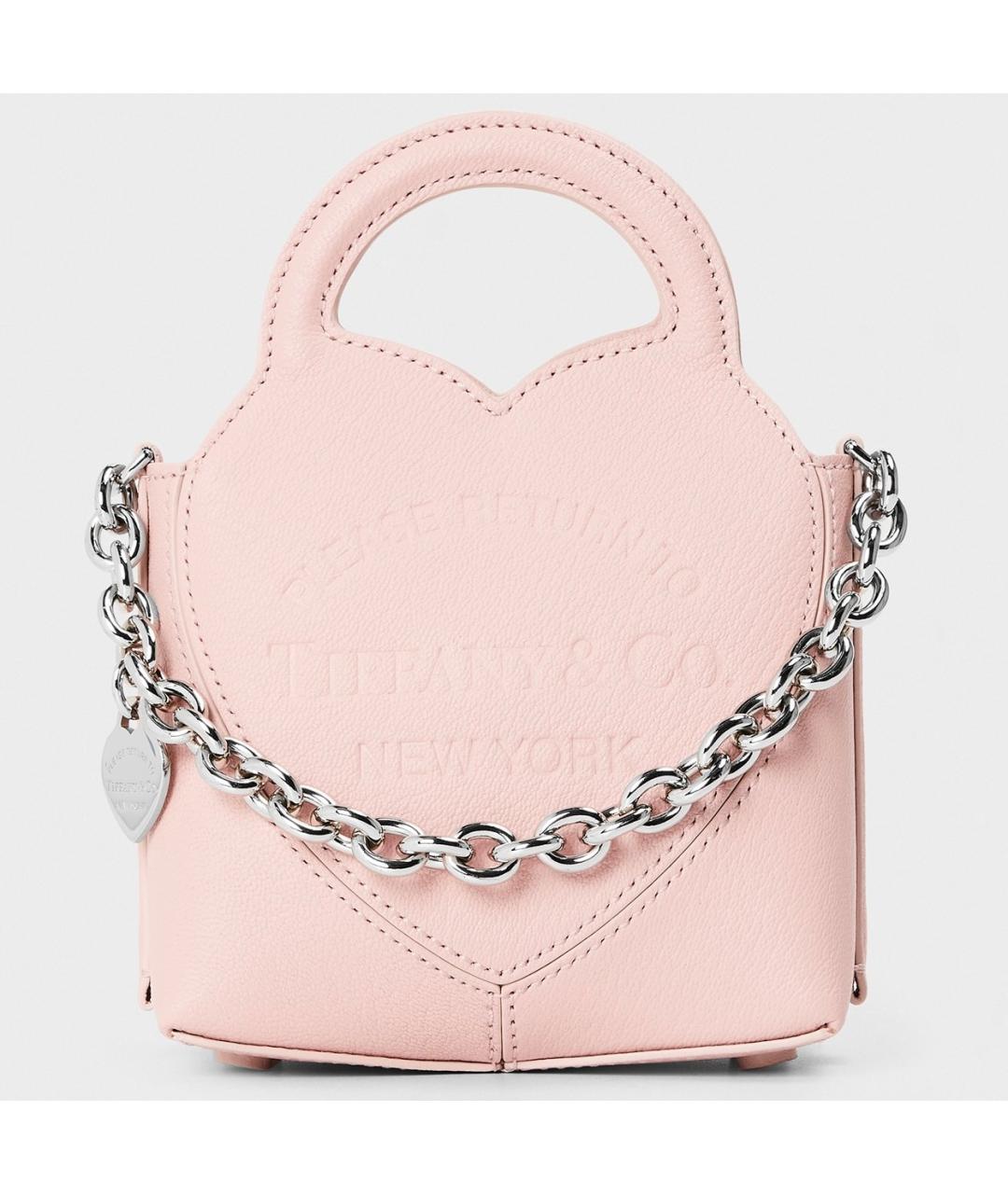 TIFFANY&CO Розовая кожаная сумка тоут, фото 5