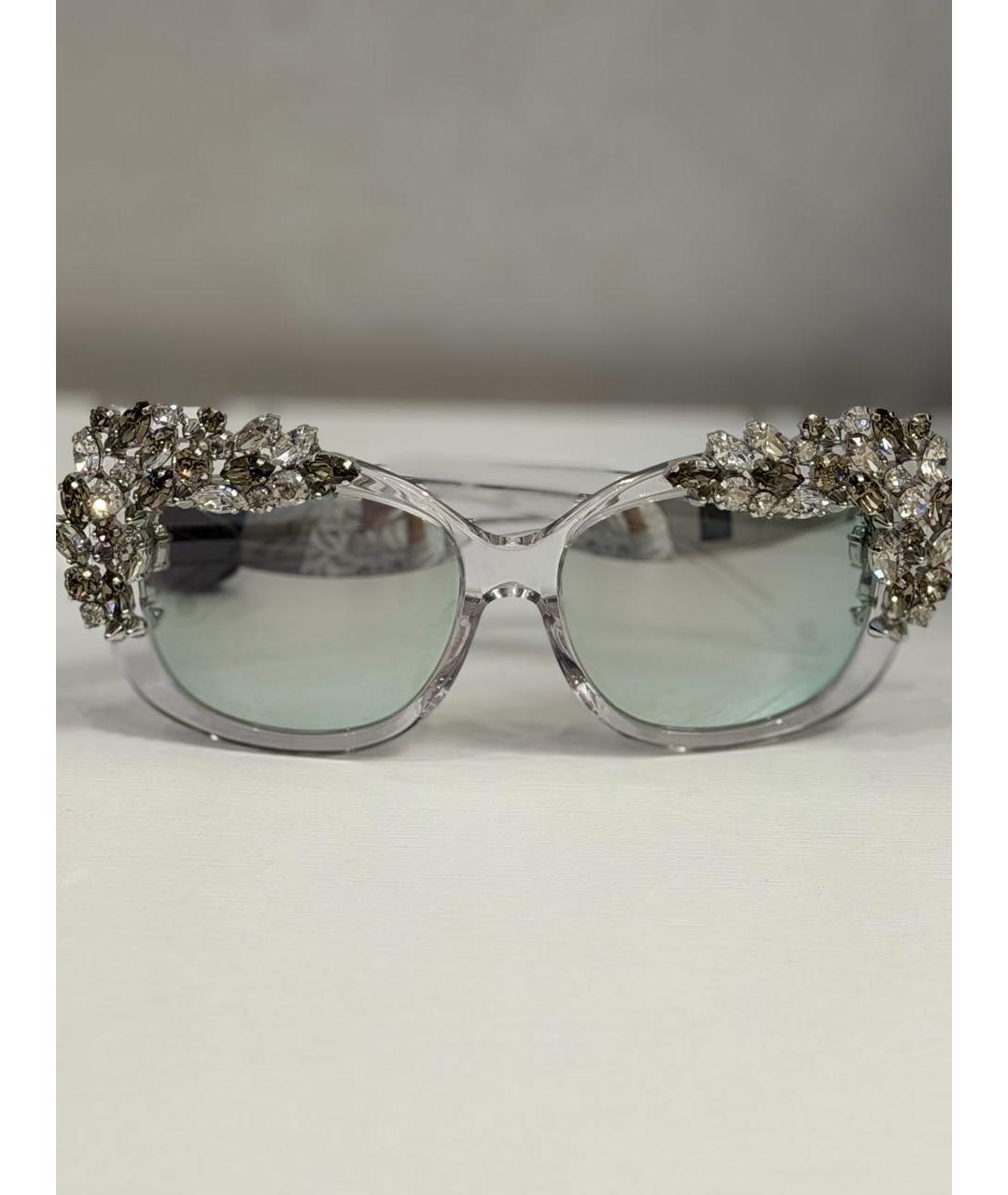 PHILIPP PLEIN Серебряные пластиковые солнцезащитные очки, фото 6