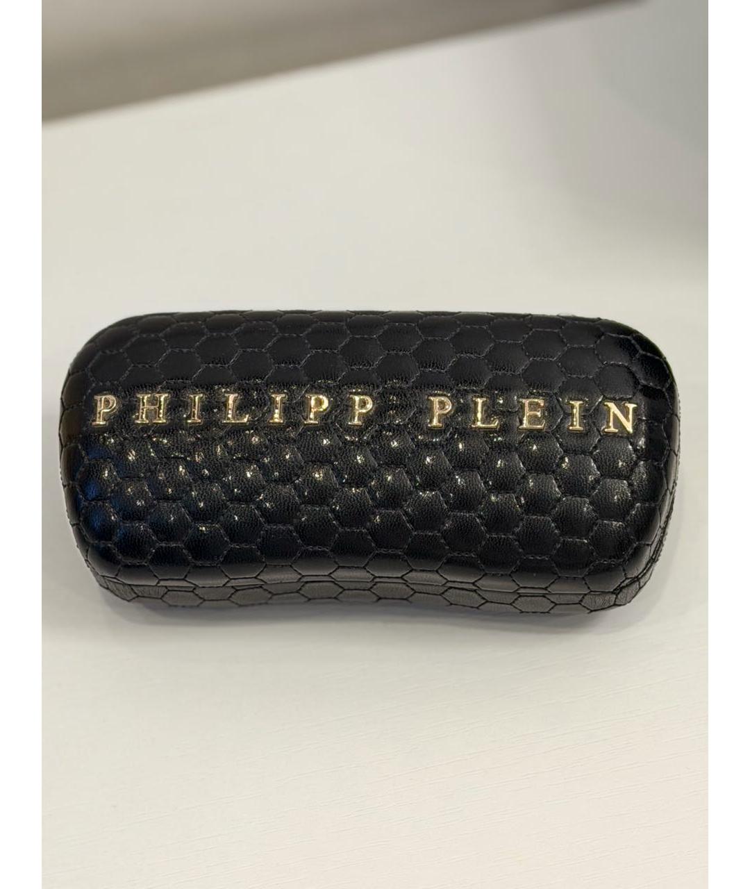 PHILIPP PLEIN Серебряные пластиковые солнцезащитные очки, фото 4
