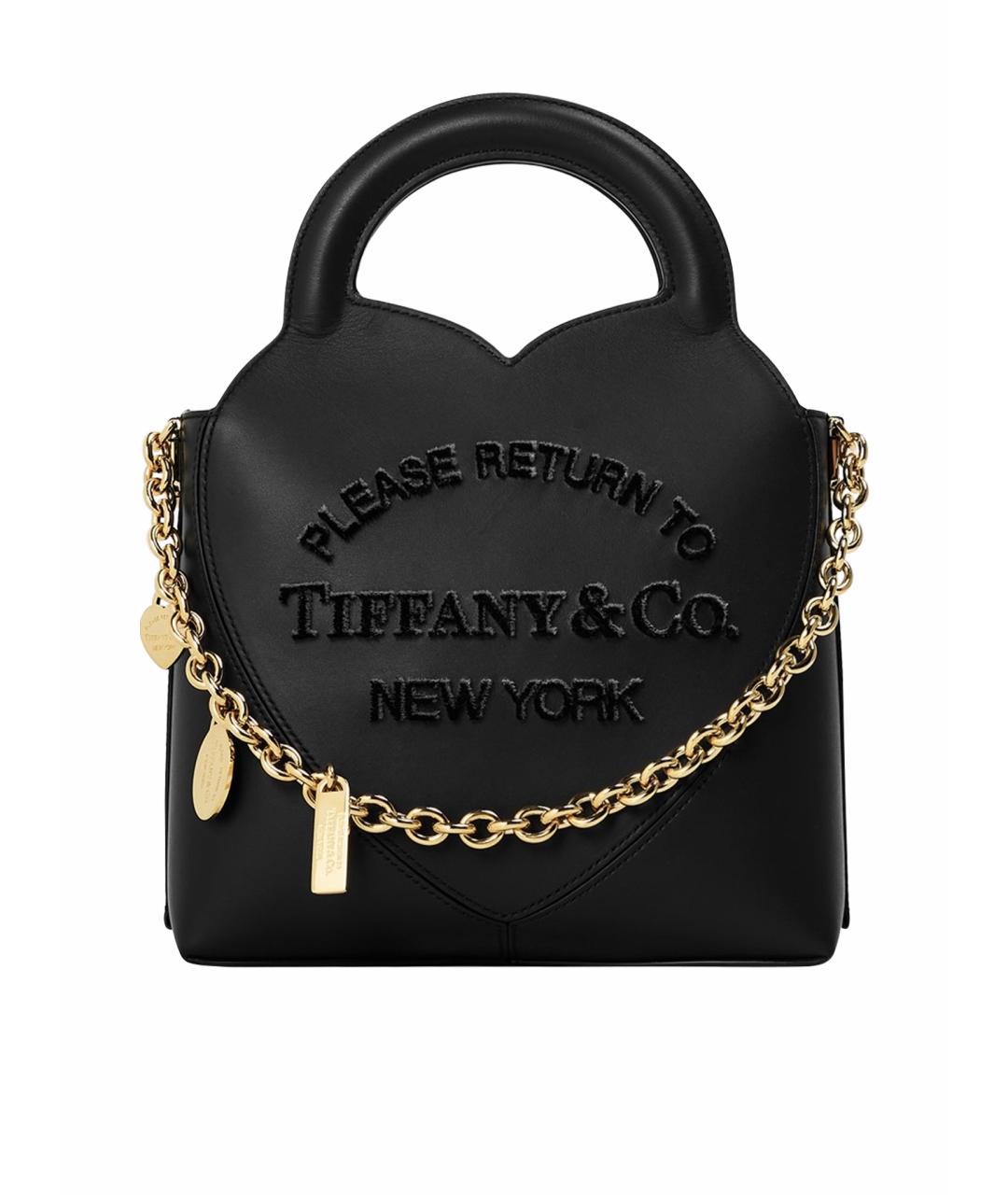 TIFFANY&CO Черная кожаная сумка тоут, фото 1