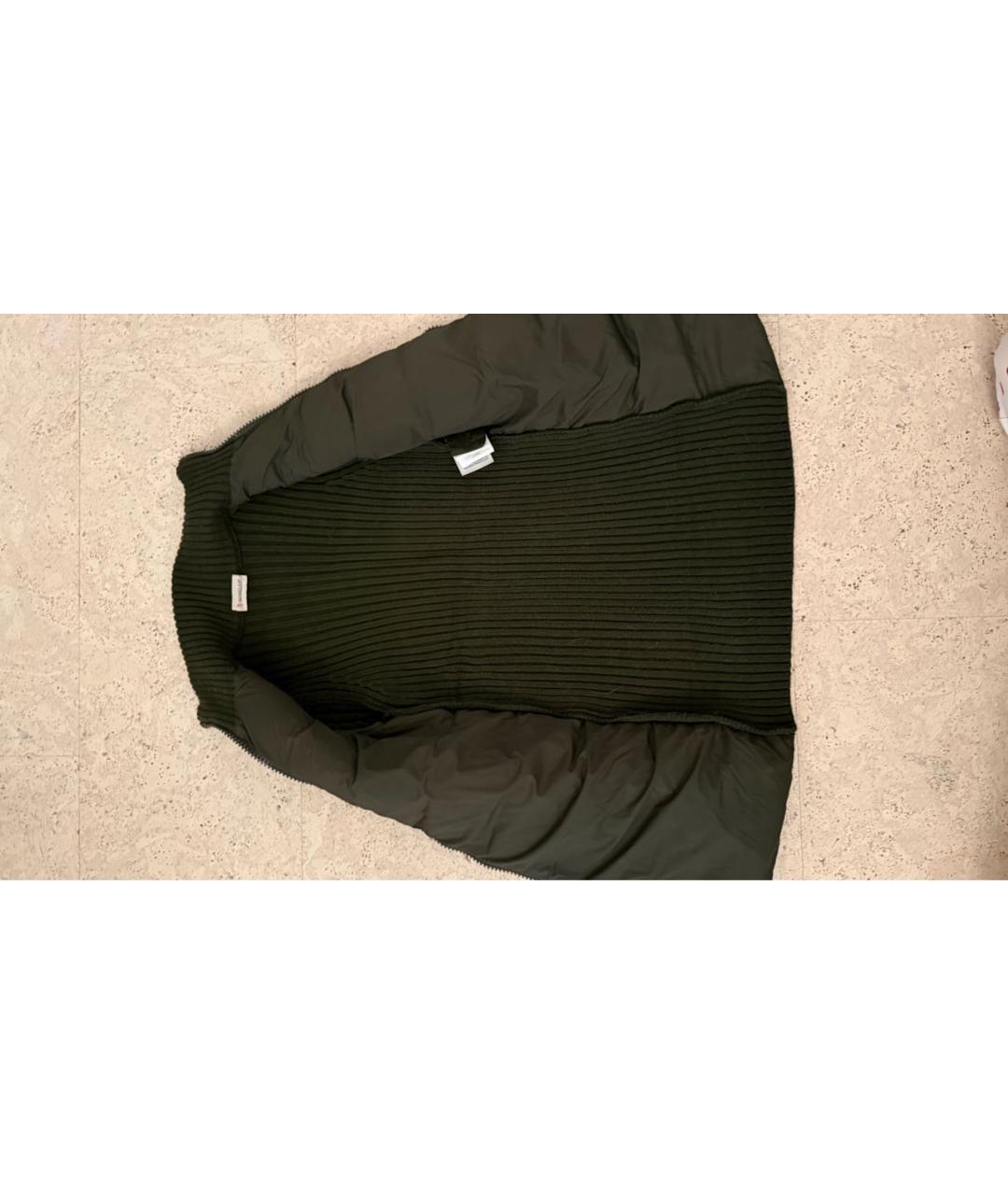 MONCLER Хаки шерстяной кардиган, фото 3