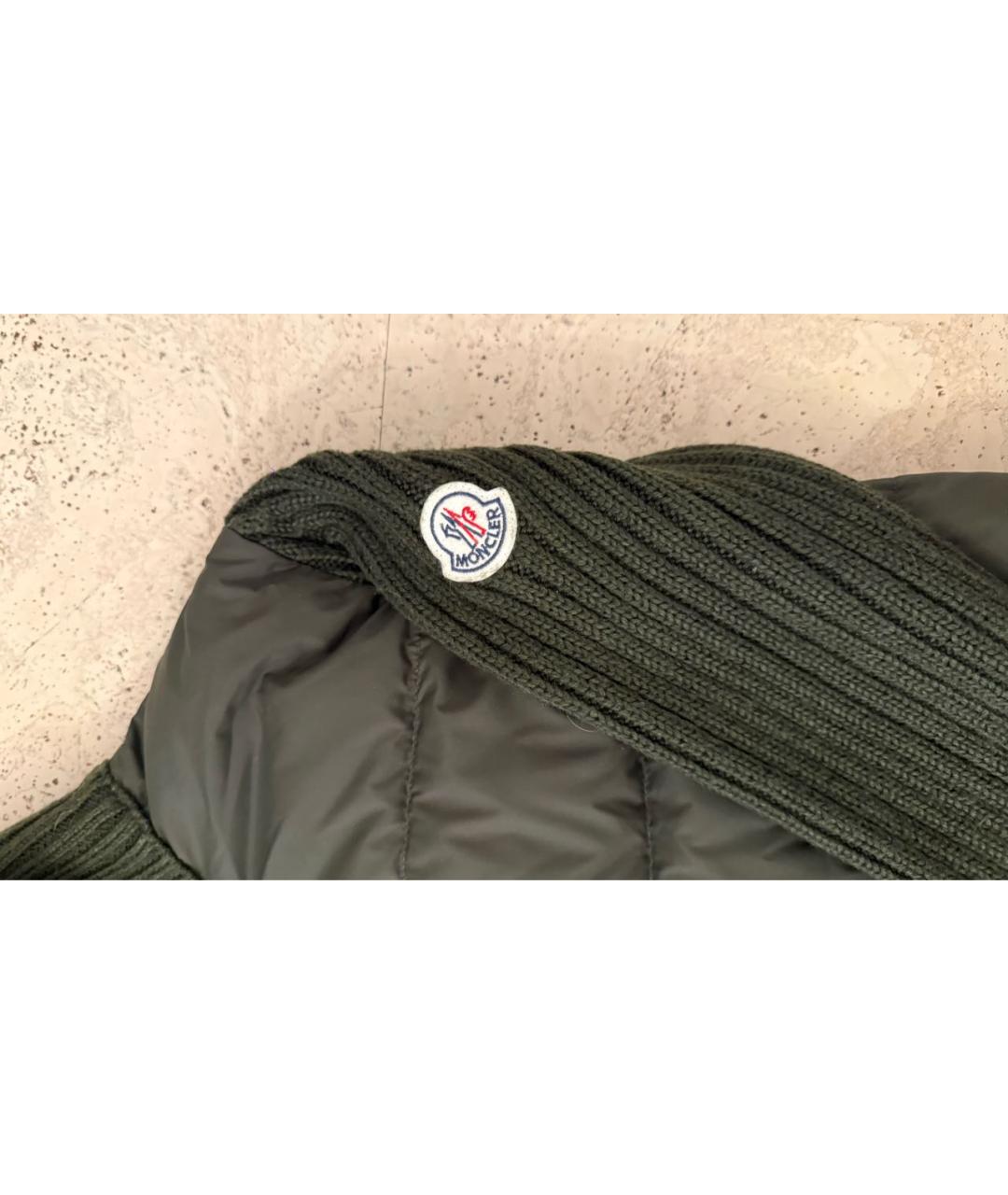 MONCLER Хаки шерстяной кардиган, фото 4
