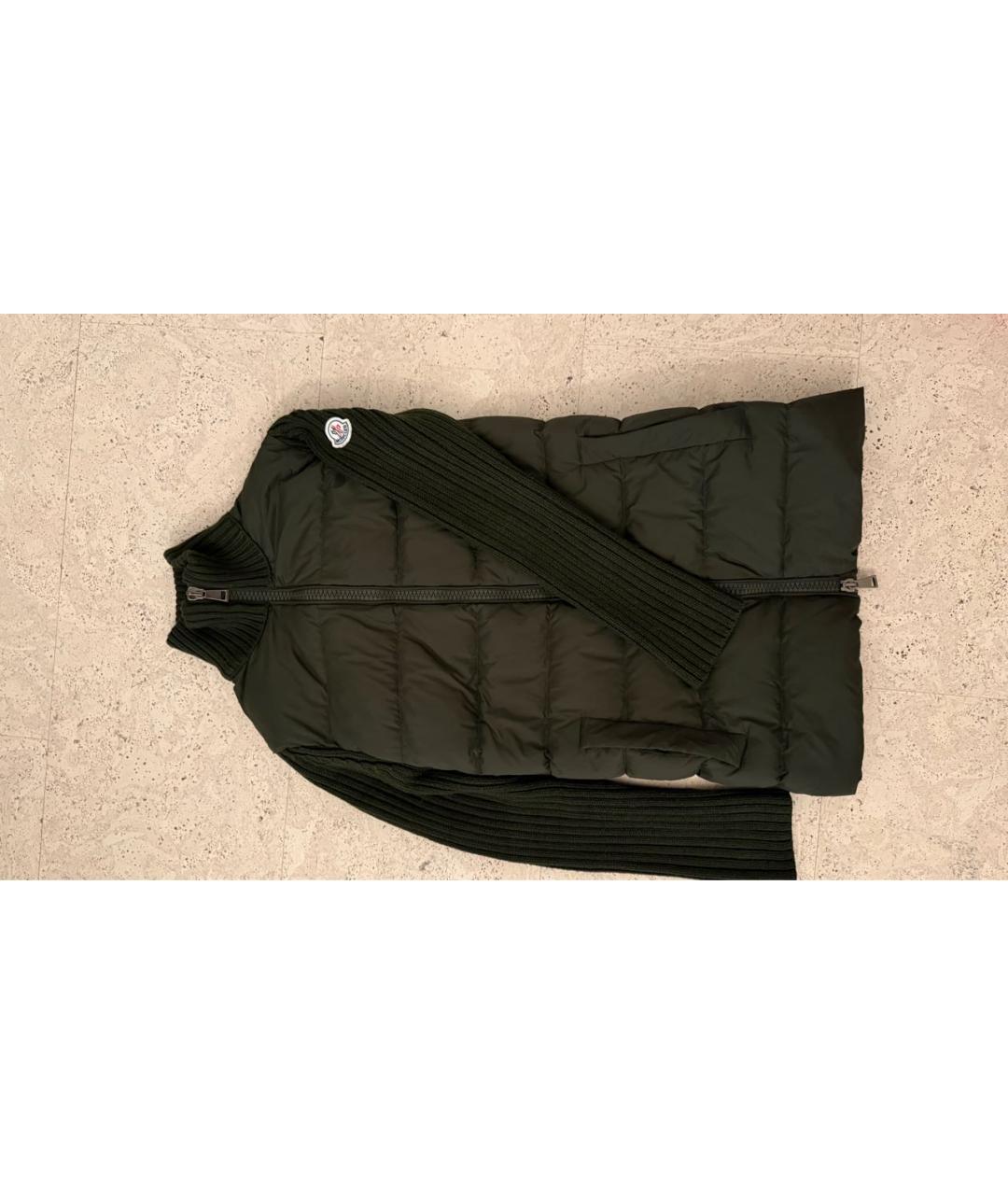 MONCLER Хаки шерстяной кардиган, фото 8