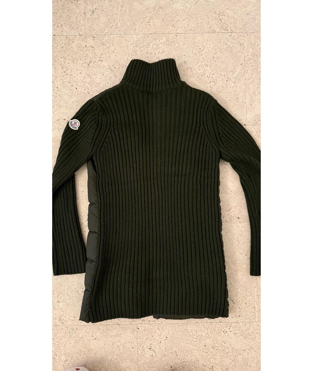 MONCLER Хаки шерстяной кардиган, фото 2