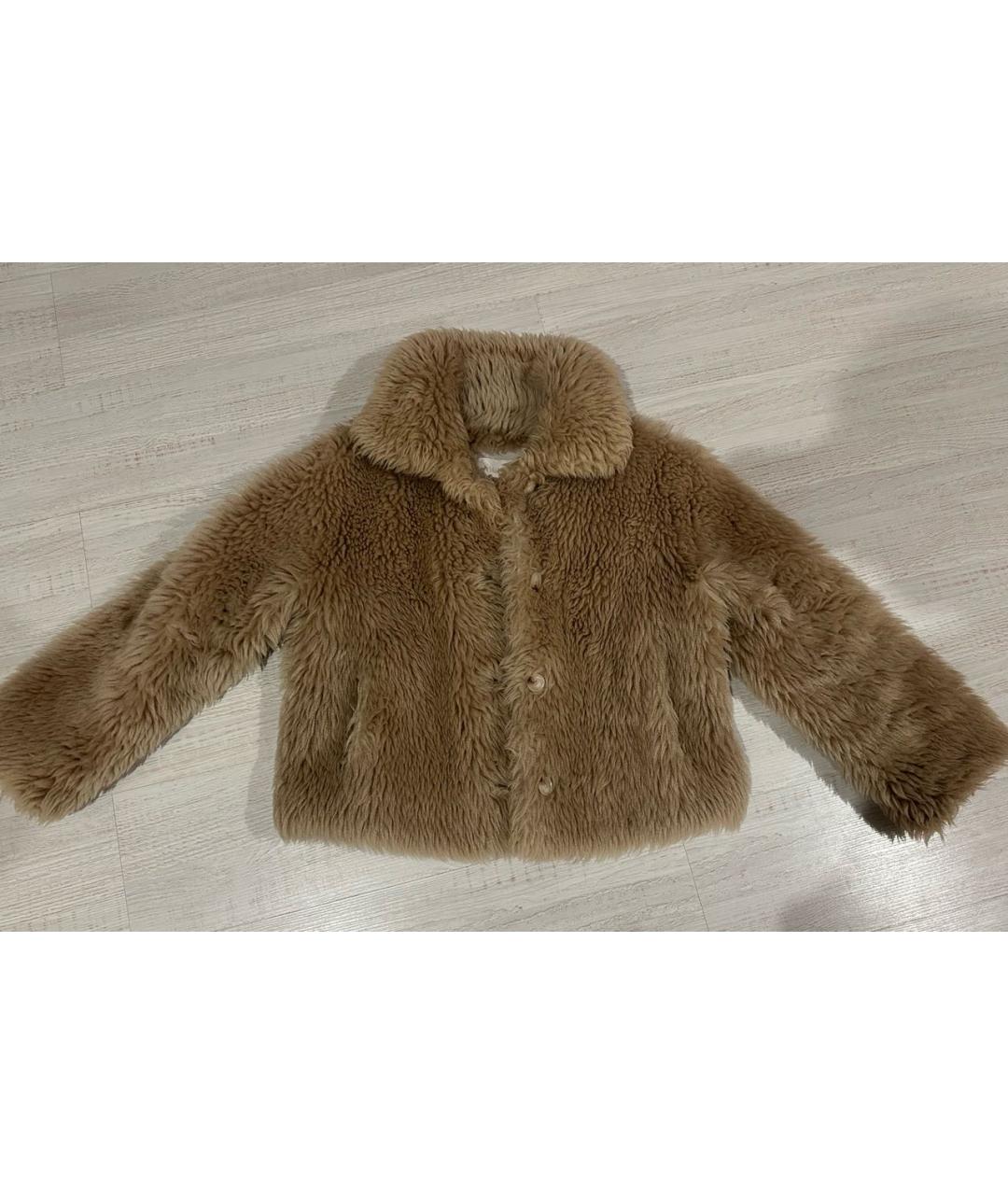 METEO YVES SALOMON Бежевая шерстяная шуба, фото 6