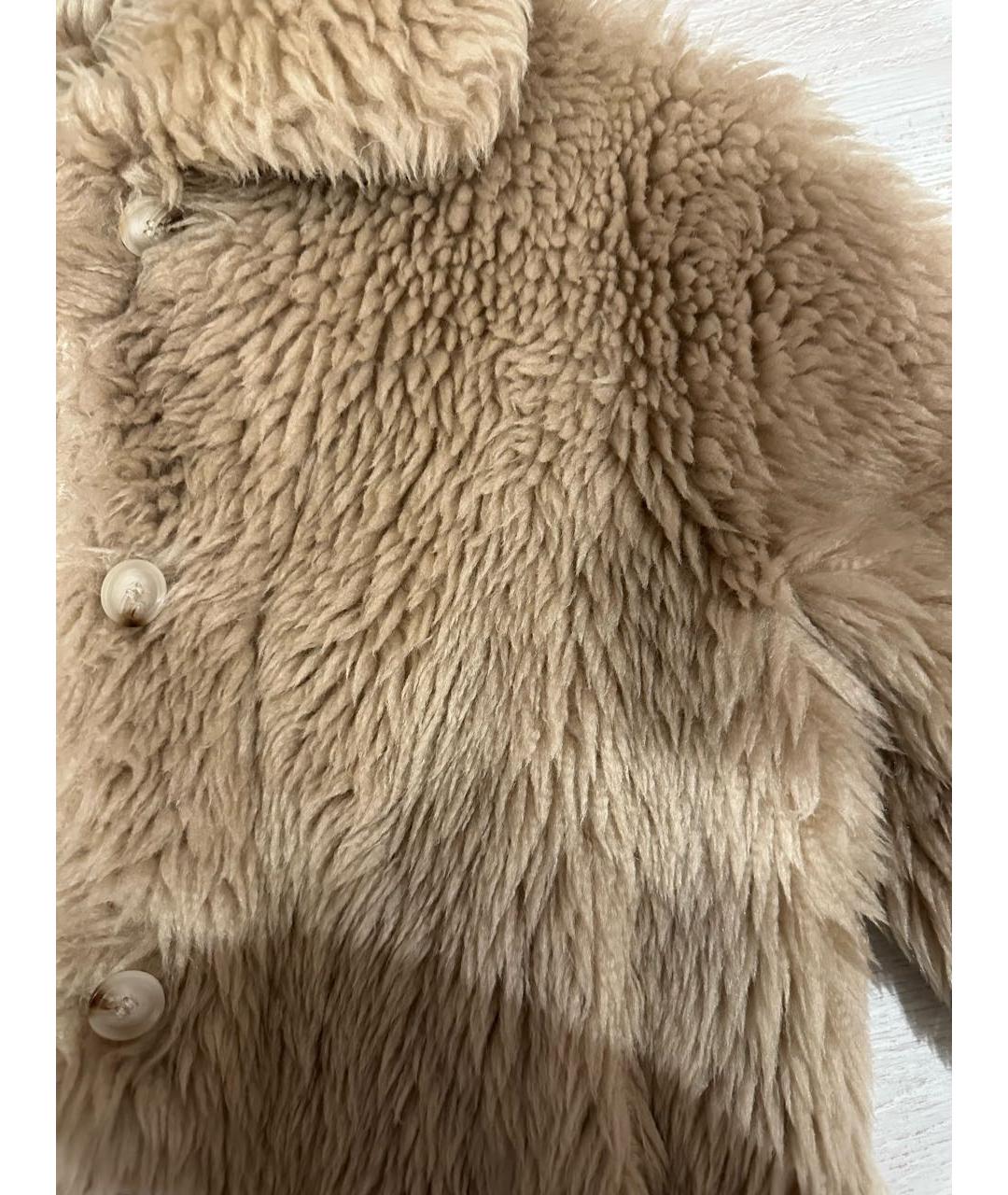 METEO YVES SALOMON Бежевая шерстяная шуба, фото 5