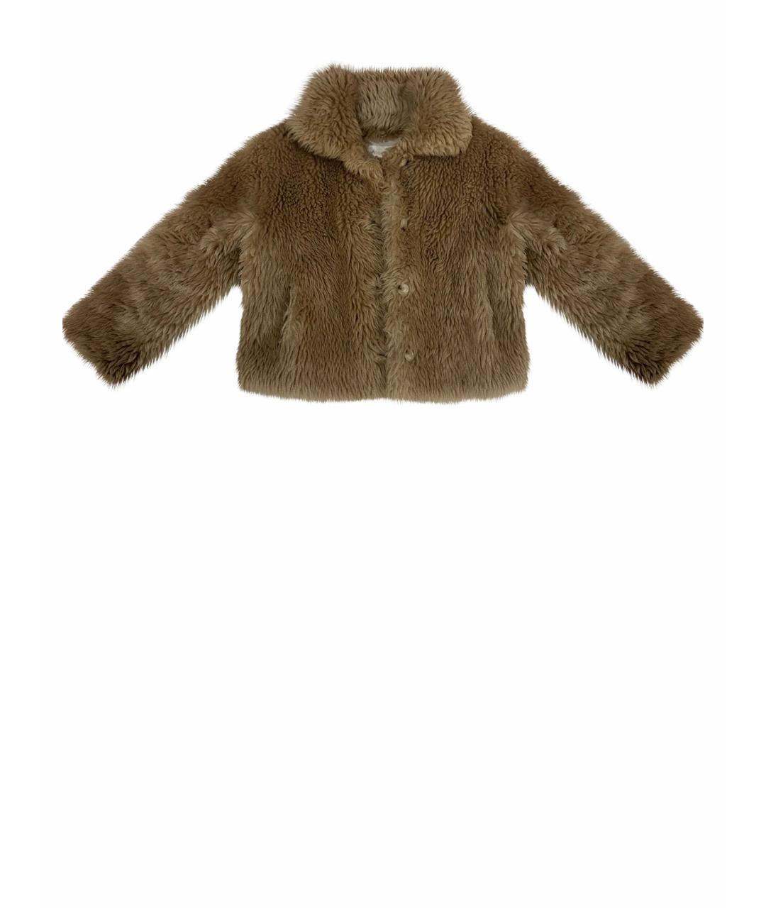 METEO YVES SALOMON Бежевая шерстяная шуба, фото 1