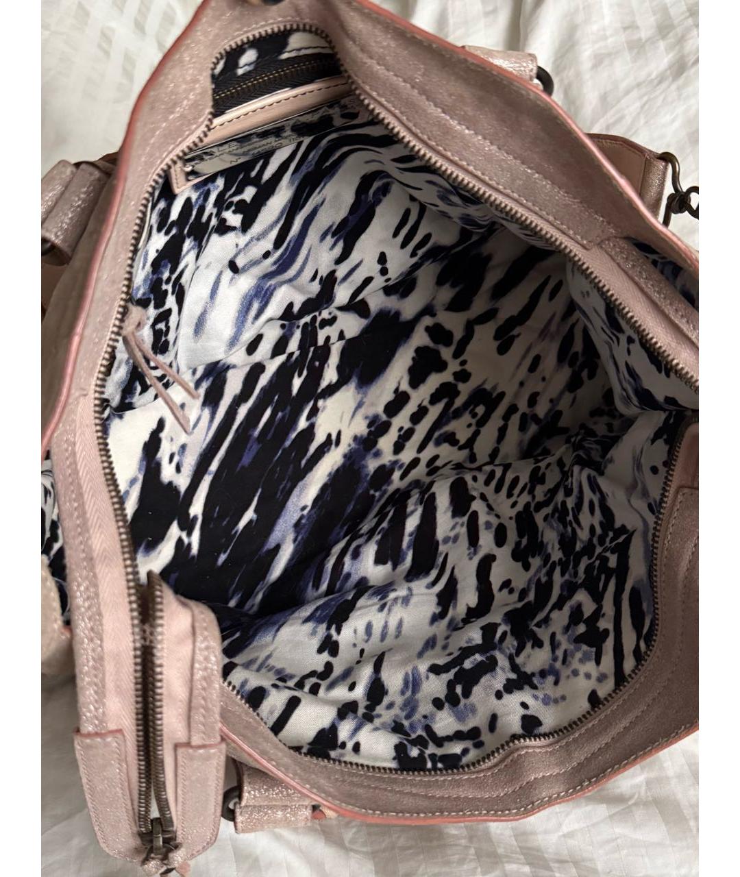 BALENCIAGA Розовая замшевая сумка с короткими ручками, фото 6