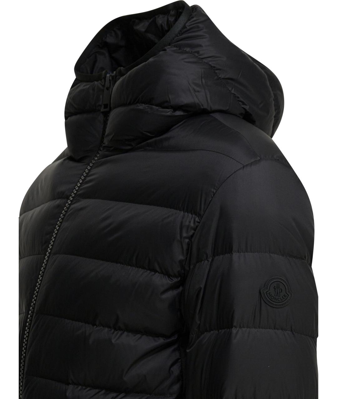 MONCLER Черный полиамидовый пуховик, фото 3