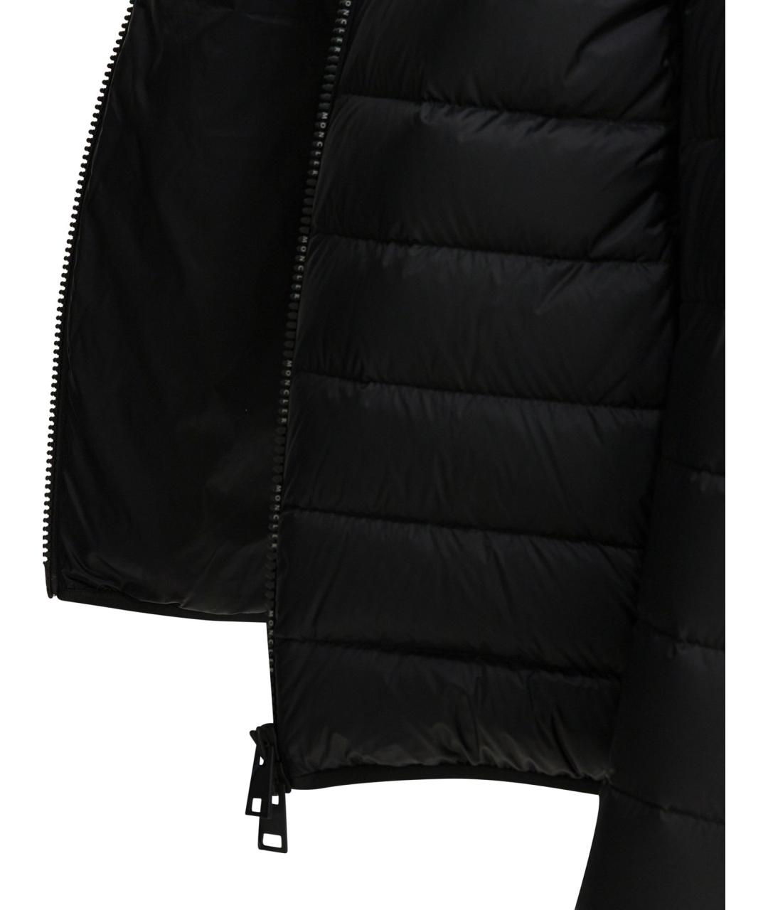 MONCLER Черный полиамидовый пуховик, фото 4