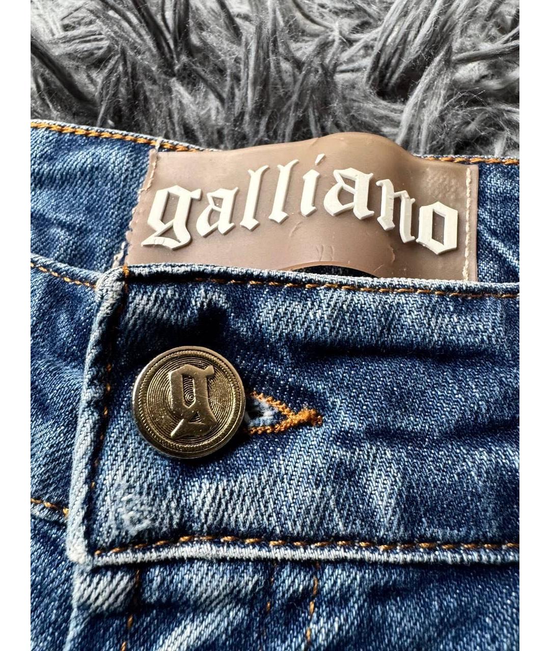 JOHN GALLIANO Синие хлопковые джинсы, фото 5