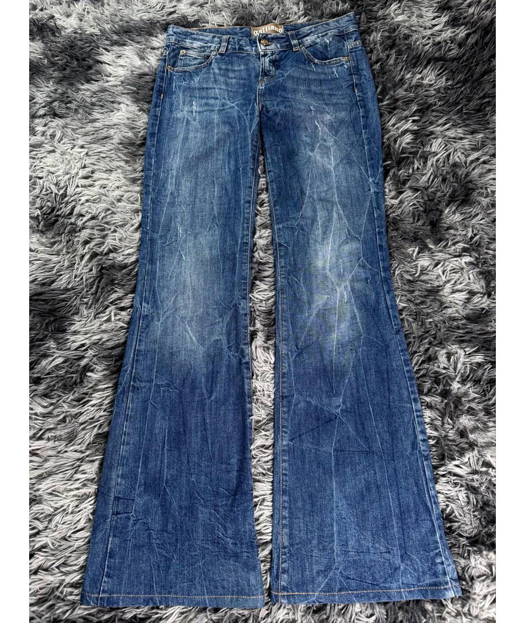 JOHN GALLIANO Синие хлопковые джинсы, фото 8