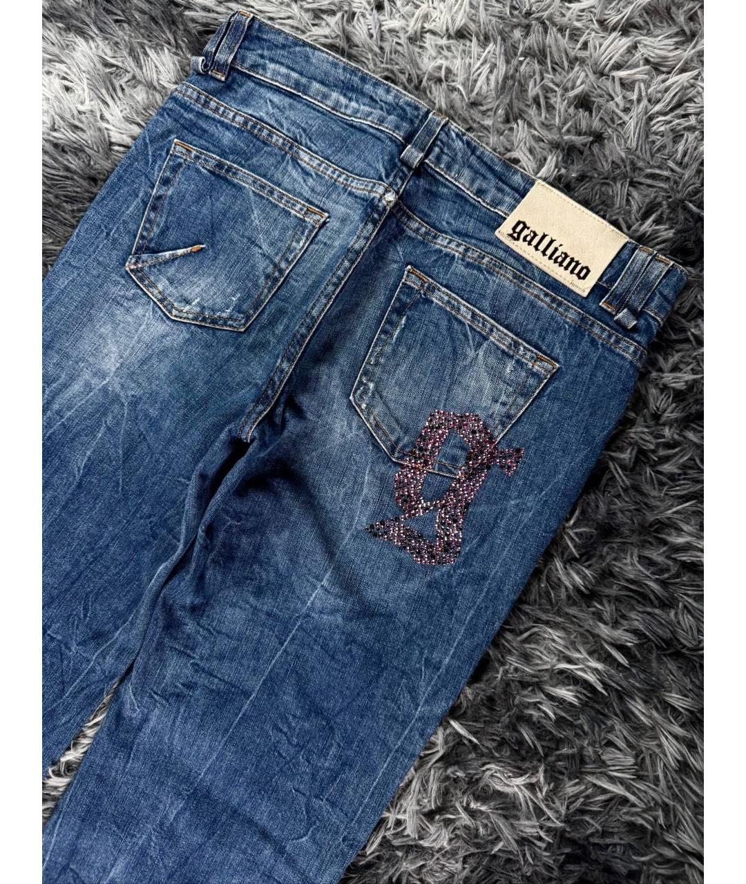 JOHN GALLIANO Синие хлопковые джинсы, фото 2