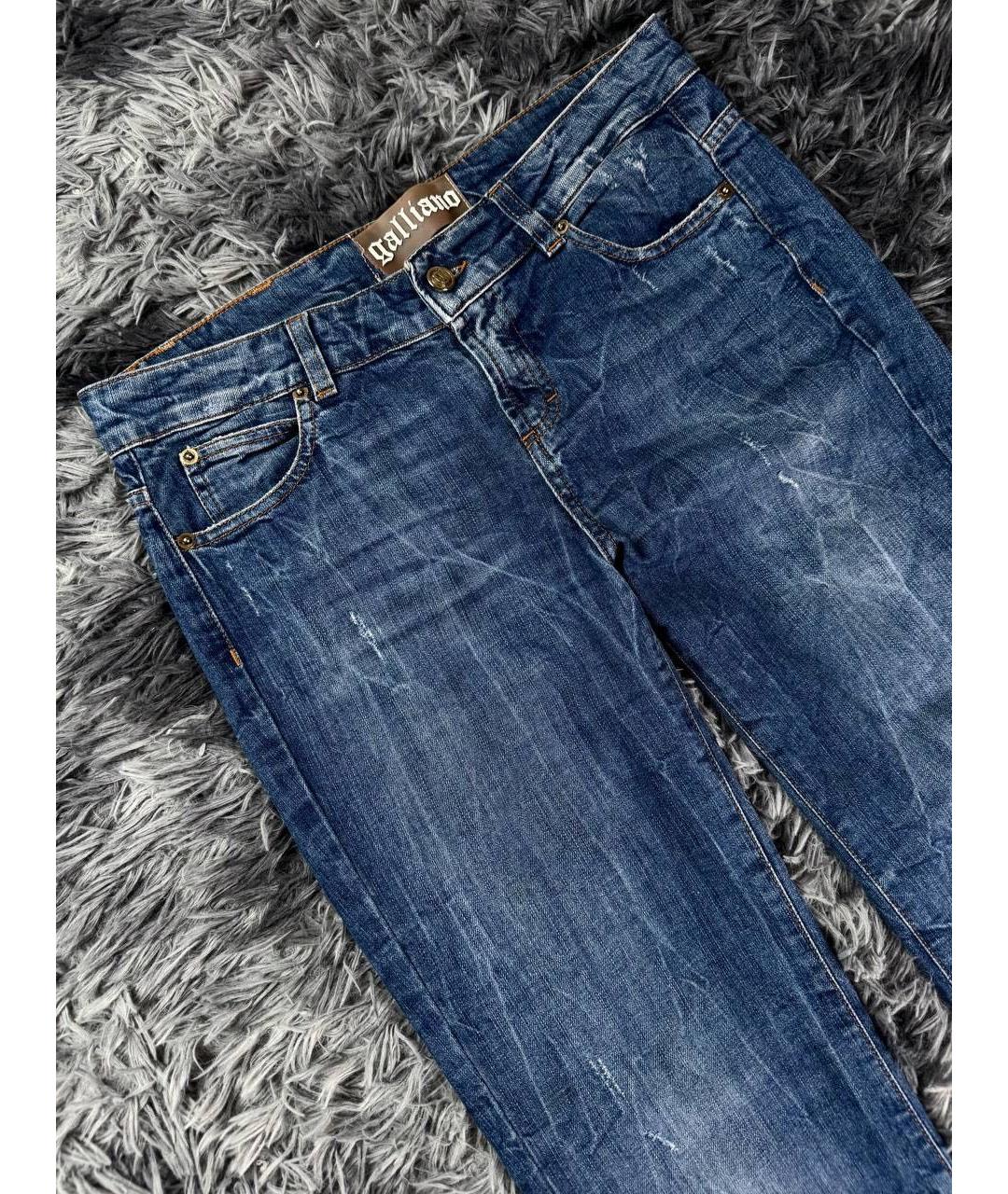 JOHN GALLIANO Синие хлопковые джинсы, фото 7