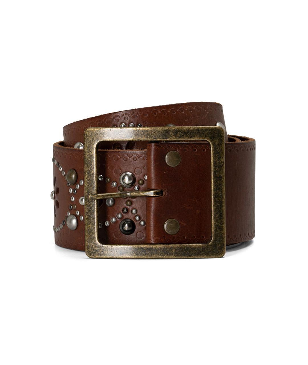 WEEKEND MAX MARA Коричневый кожаный ремень, фото 5